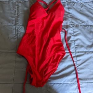 Aerie One Piece Red Swimsuit